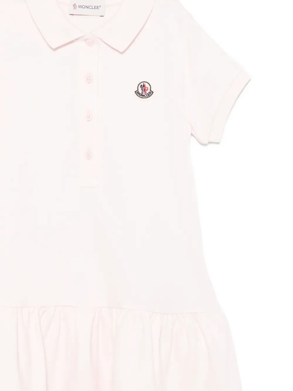Платье-поло с оборками Moncler Enfant, розовый — фото 3