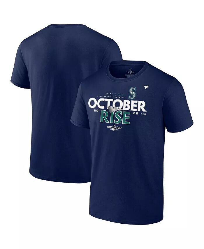 

Мужская футболка Navy Seattle Mariners 2022 Postseason Locker Room Fanatics