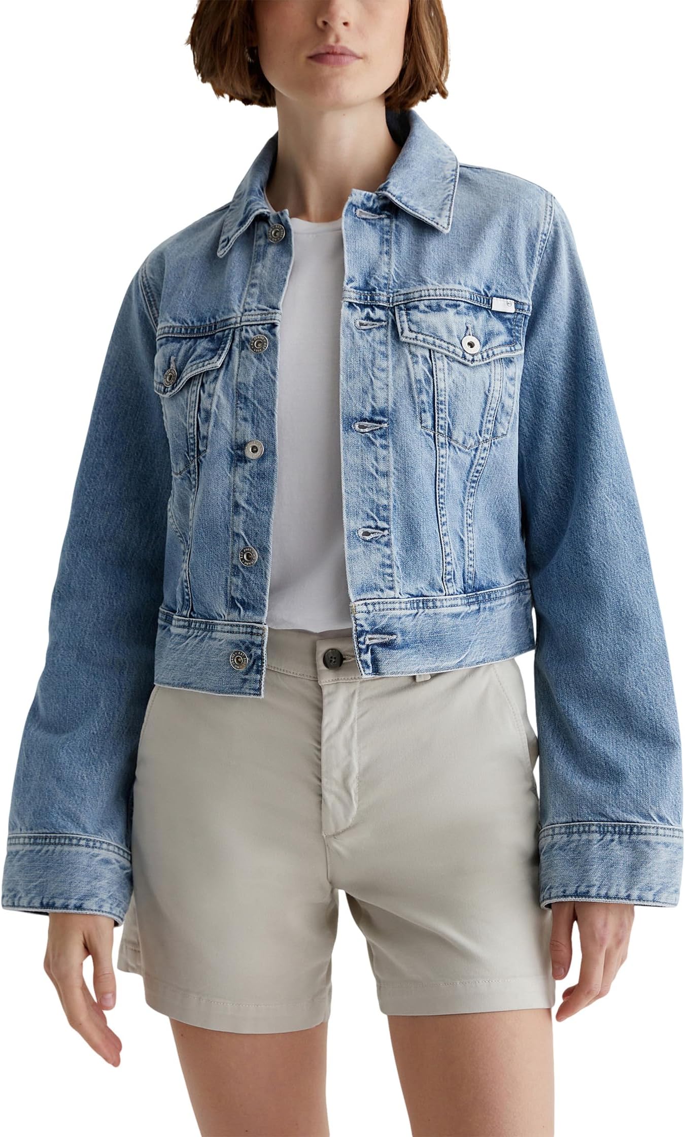 

Куртка AG Jeans Isa Cropped Trucker Jacket, цвет Intuition