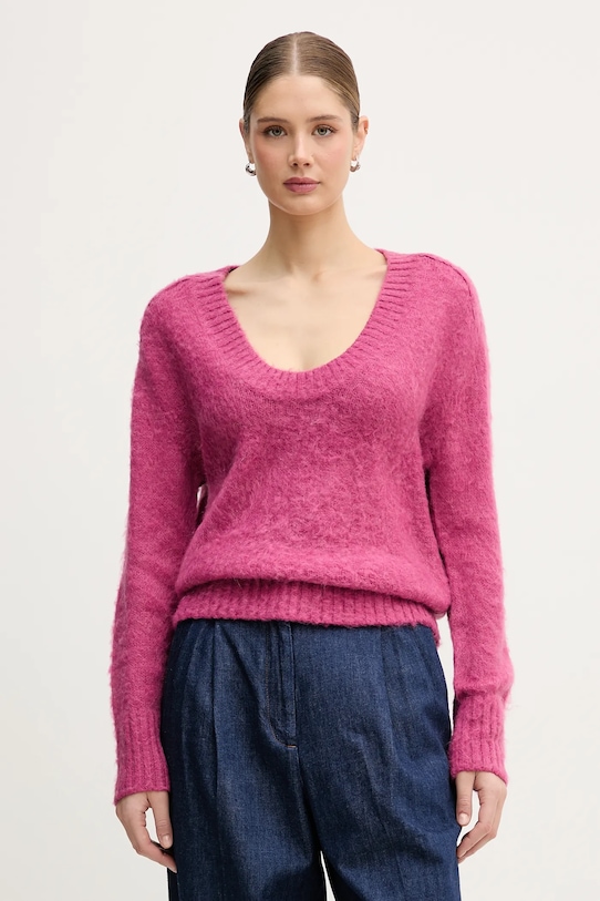 

Мохеровый свитер United Colors of Benetton, розовый
