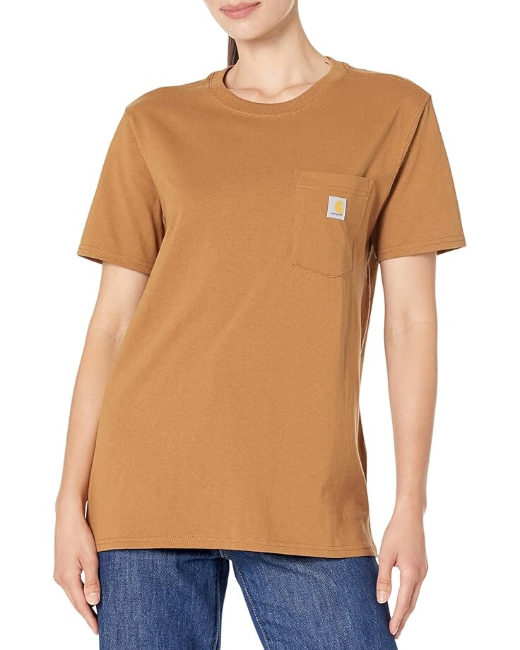 

Футболка Carhartt WK87 Workwear Pocket Short Sleeve, цвет Carhartt Brown