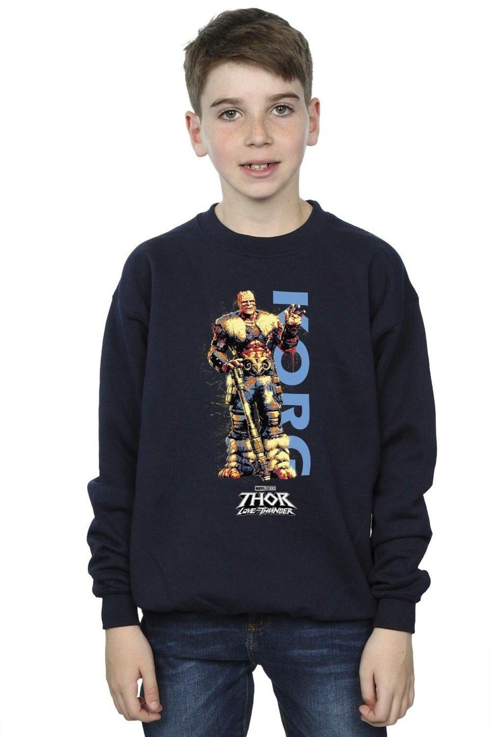 

Толстовка Thor Love And Thunder Korg Wave Marvel, темно-синий