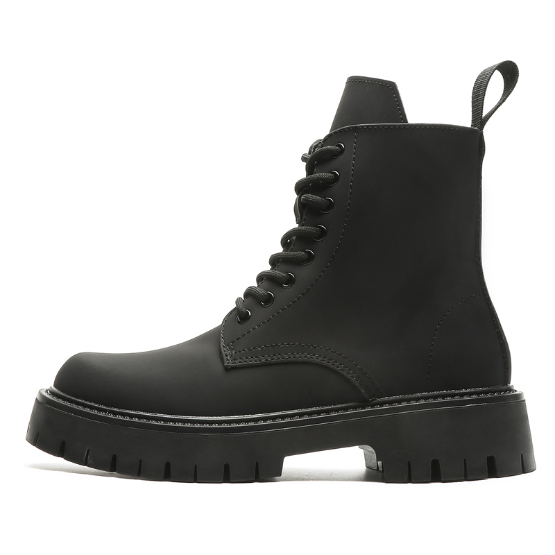 

Chi Wolf Короткие мартинсы унисекс черные из черной замши, цвет Black Suede
