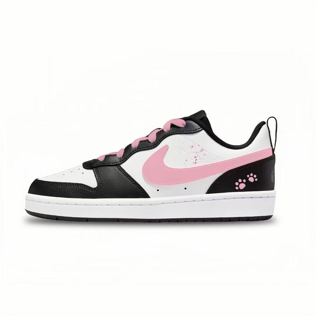 

Nike Кроссовки для скейтбординга Court Borough Pink Paw низкие детские Black Pink unisex