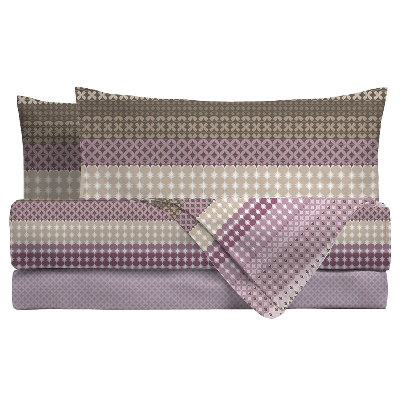 

Комплект для кровати «queen-size» ательеского хлопка с принтом «Марлон » Amo Lacasa, лиловый