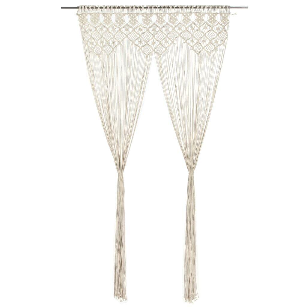 

VidaXL занавеска макраме 140х240 см хлопок - занавеска - гардины - гардины - гардины, бежевый