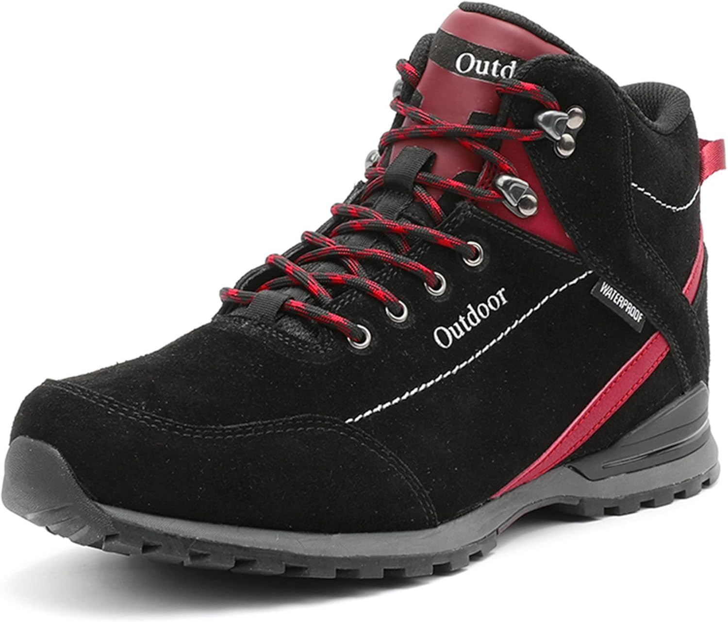 

Мужские дышащие походные ботинки, легкие ботинки на щиколотку, средние треккинговые походные ботинки Betoosen, черный