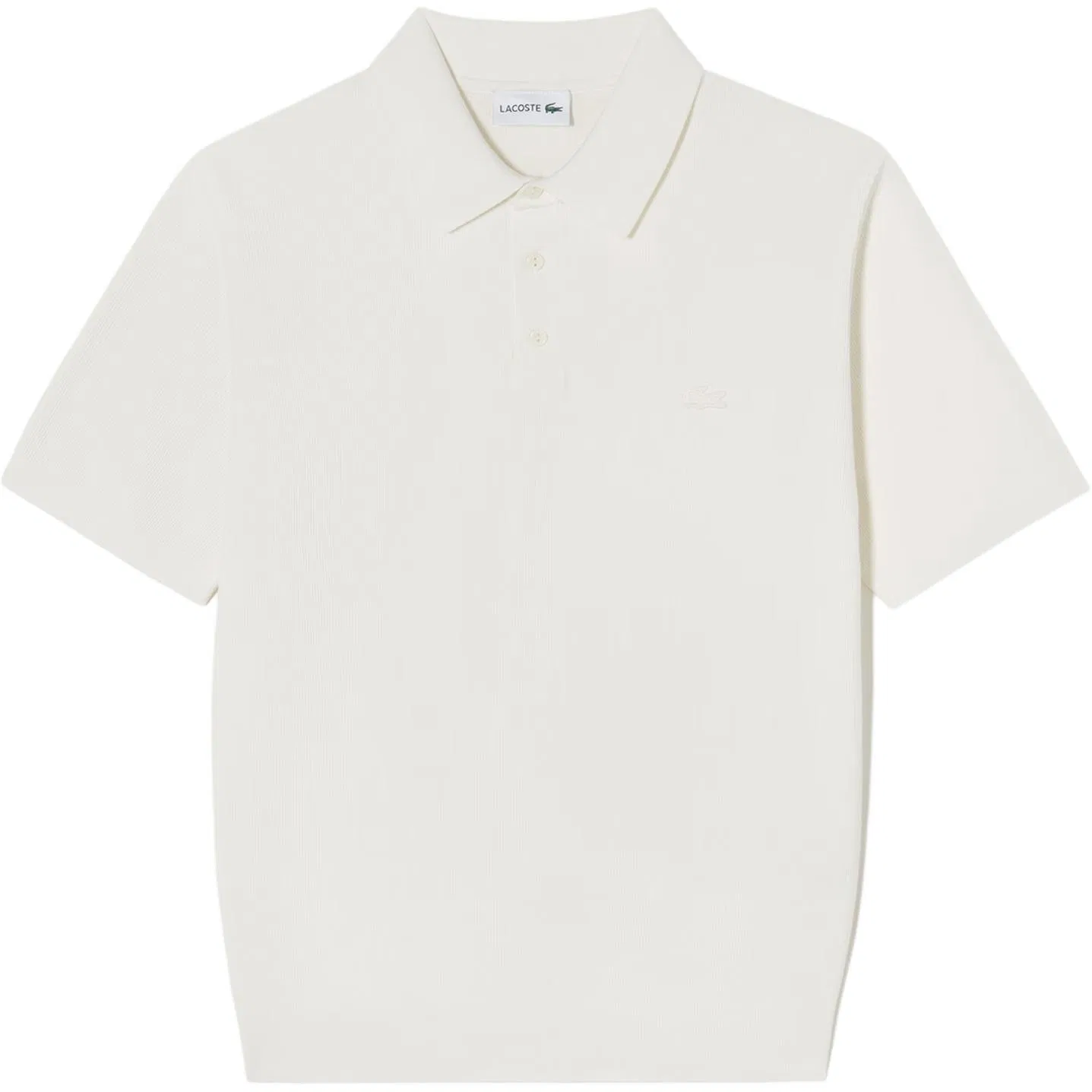 Поло LACOSTE кремово-белый