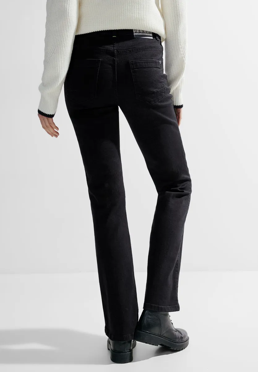 

Прямые джинсы Cecil, завышенная талия, цвет Basic Black Wash