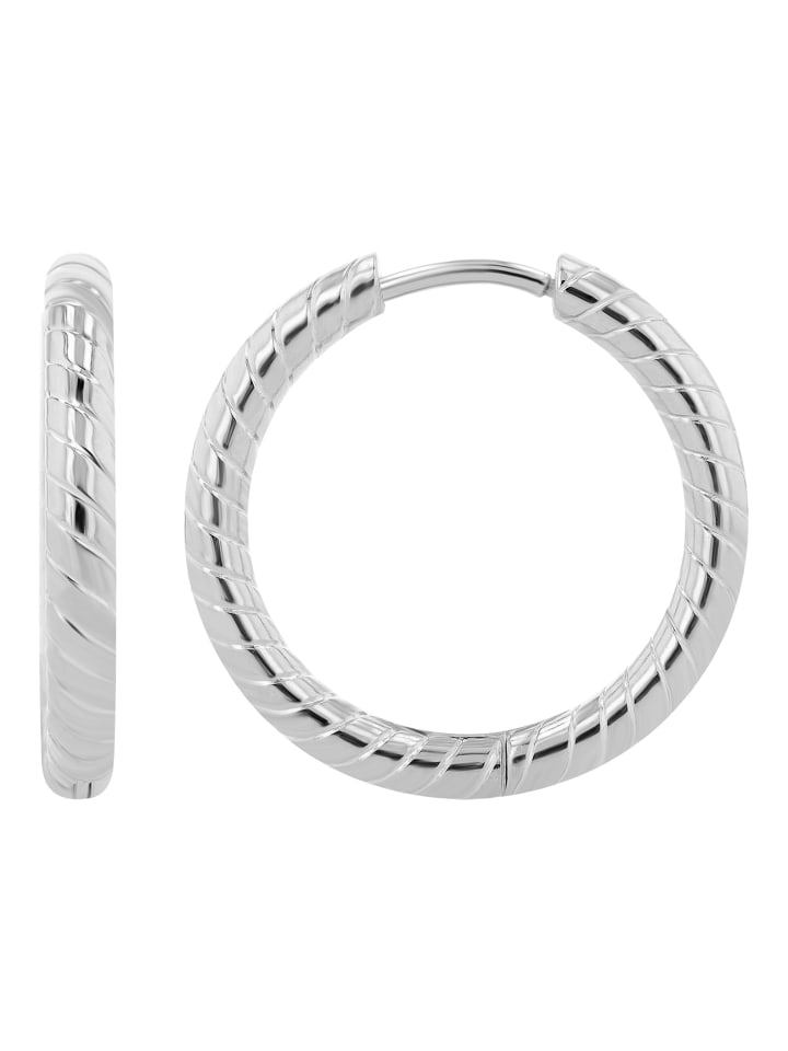 

Adeliás Женские серьги - Серьги-кольца из нержавеющей стали серебристого цвета