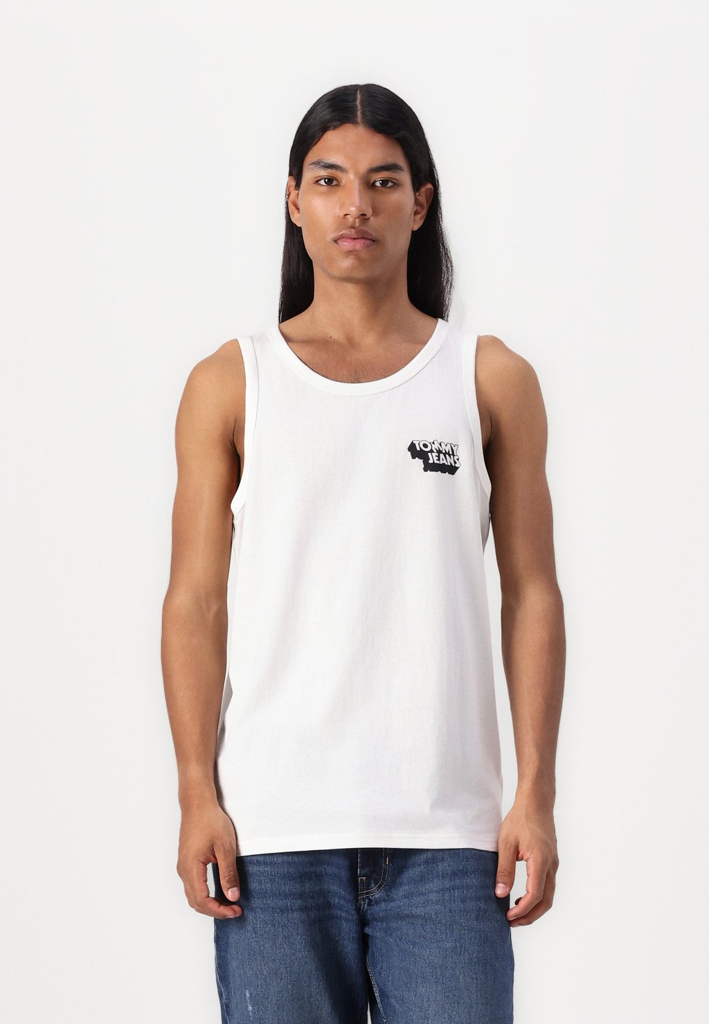 

Майка SLIM STACK TANK Tommy Jeans, кремовый
