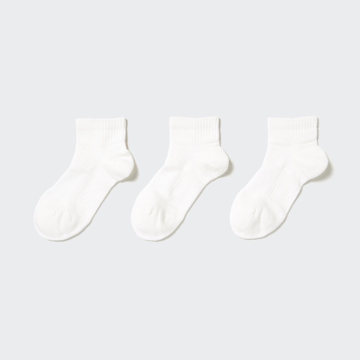 

Носки короткие (3 пары, спортивные, ворсовые) UNIQLO, белый