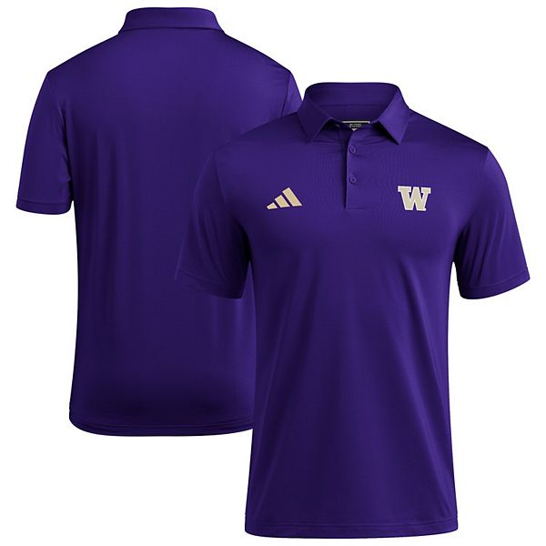 Мужская фиолетовая футболка-поло washington huskies ultimate 365 Adidas — фото 2