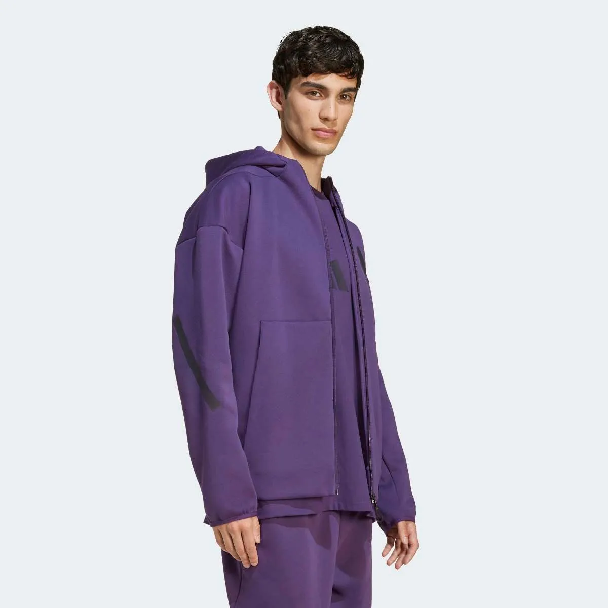 Мужская толстовка ZNE New adidas, фиолетовый — фото 4