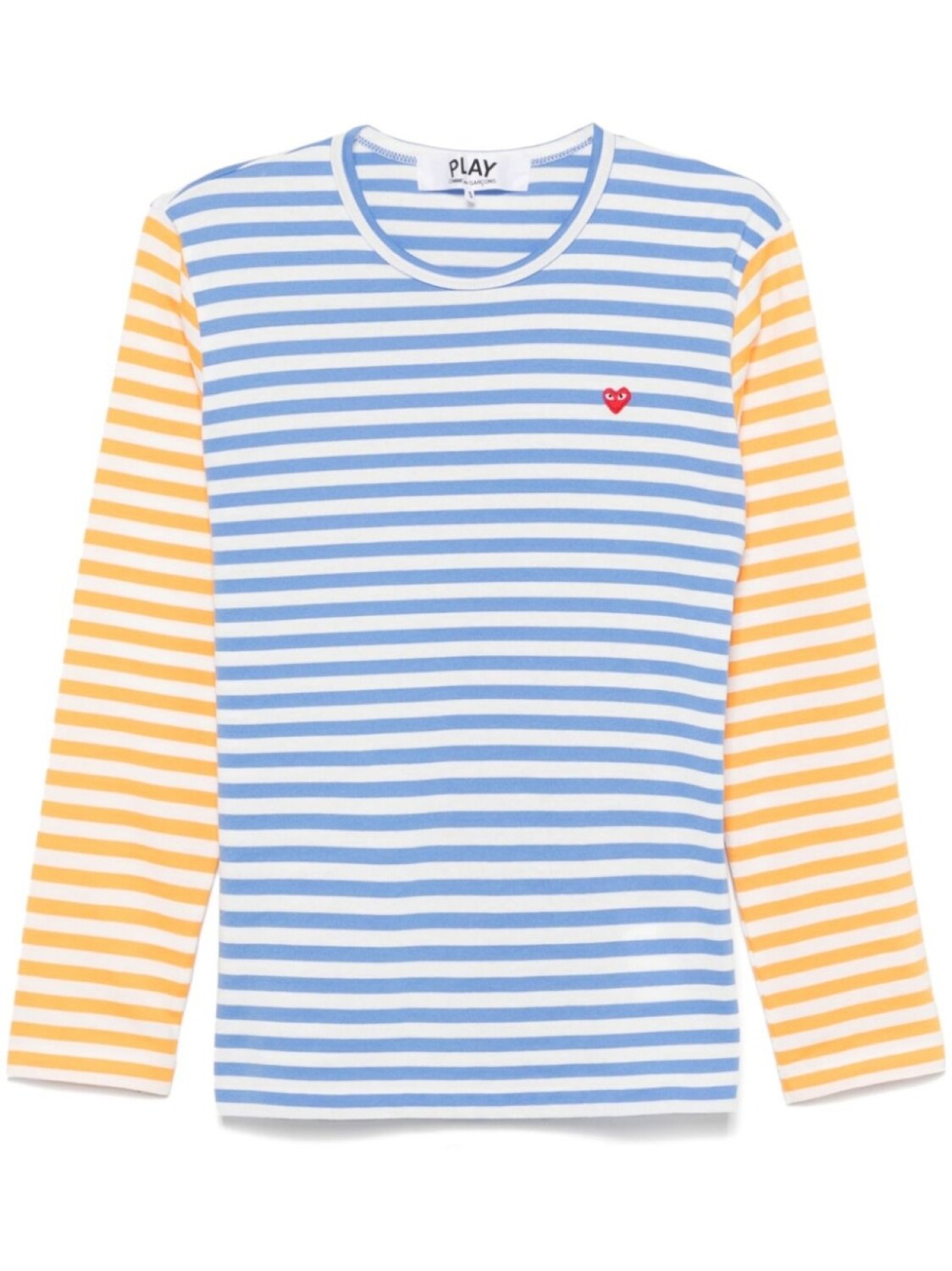 

Полосатая футболка с нашивкой Comme Des Garçons Play, синий