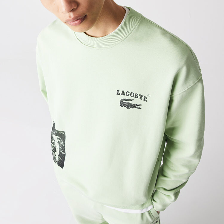 Толстовка унисекс Lacoste, светло-зеленая — фото 2