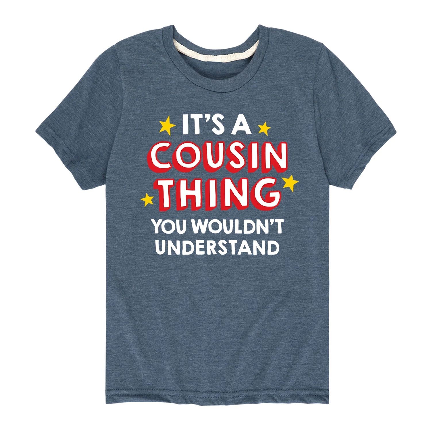 

Футболка с рисунком It's A Cousin Thing для мальчиков 8–20 лет Licensed Character, синий