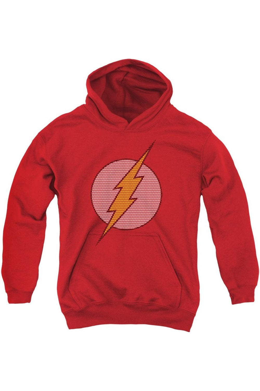 

DC Comics Флеш Толстовка с капюшоном и маленькими логотипами для детей Gildan, красный