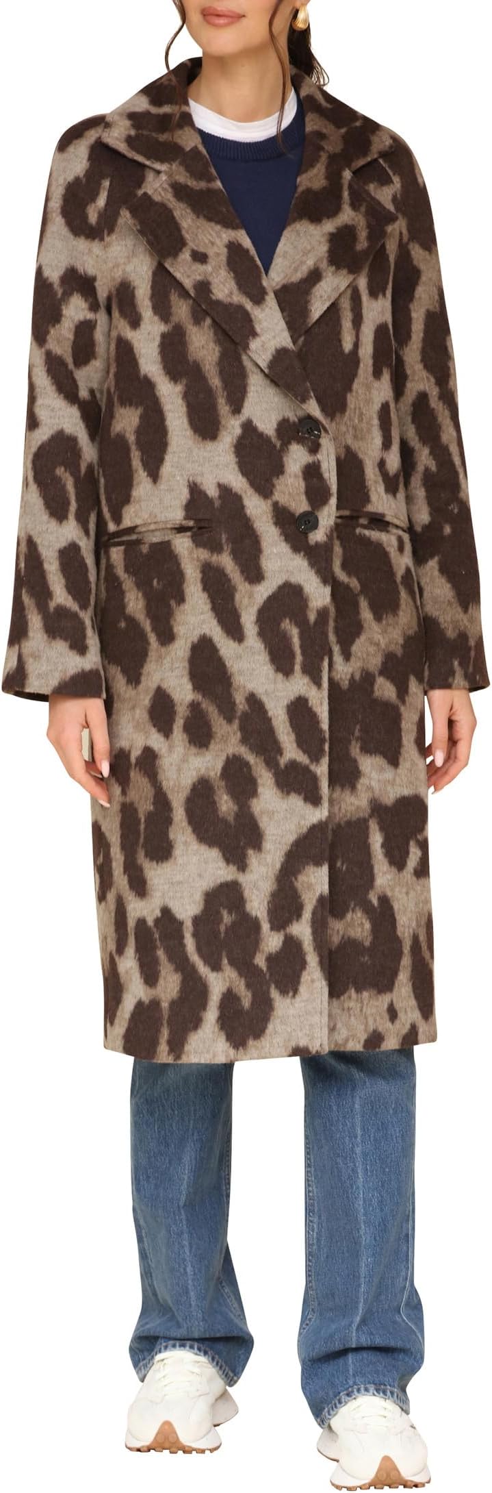 

Пальто Avec Les Filles Leopard Print Relaxed Walker Coat, цвет Brown Leopard