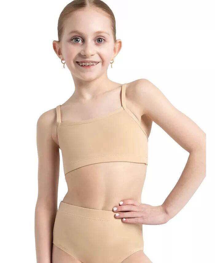 

Базовый топ-бюстгальтер для девочек Capezio, коричневый/бежевый