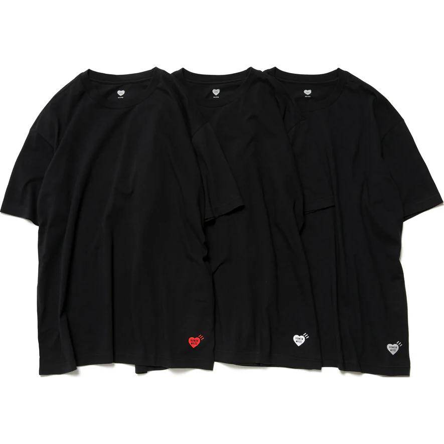 

Комплект из 3 футболок HUMAN MADE, черный