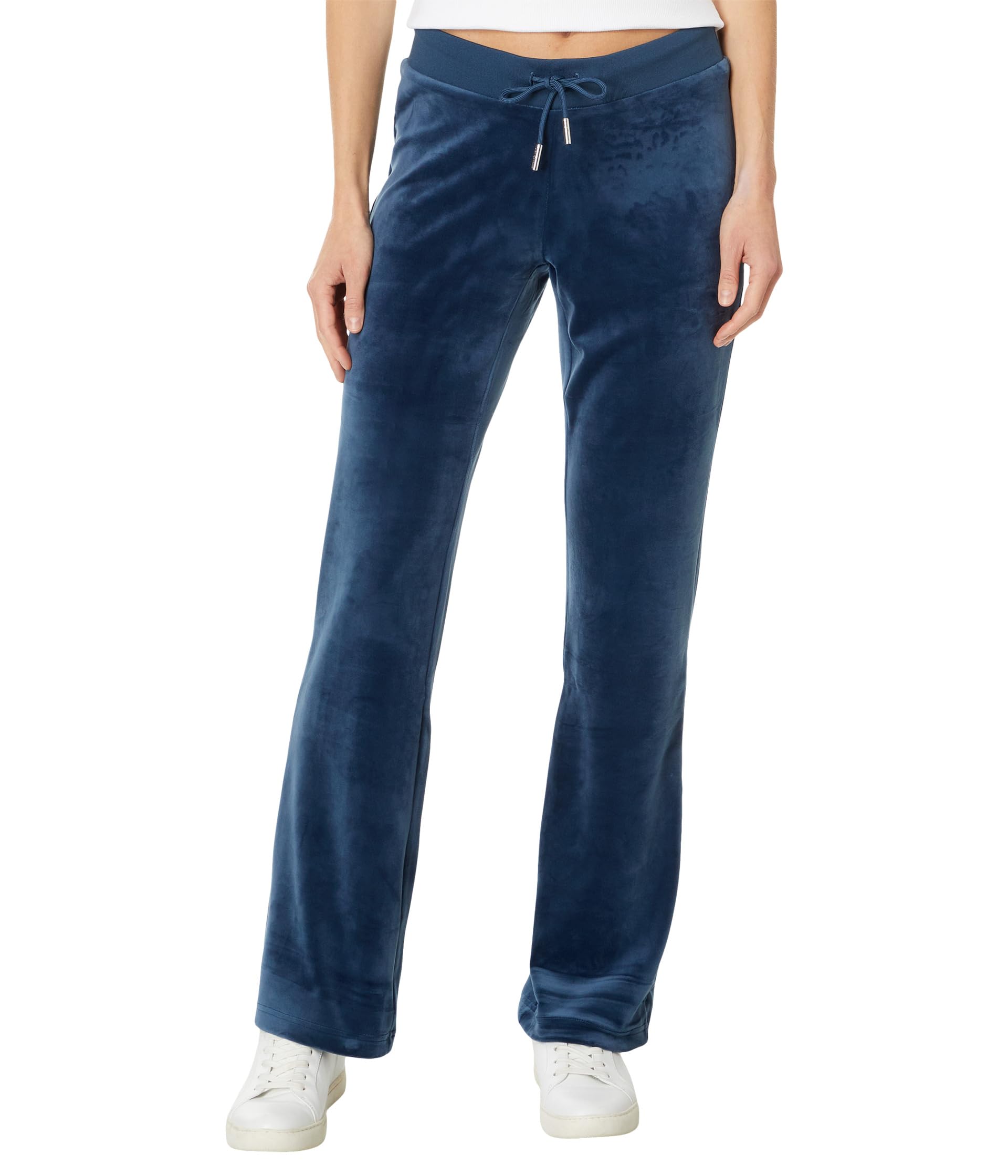 

Брюки Juicy Couture Solid Rib Waist Velour Pant W/Drawcord, Midnight Sea