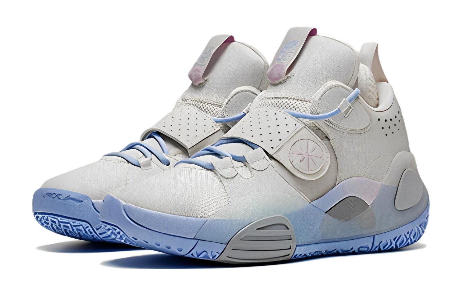 Баскетбольные кроссовки All City 8 Kids GS Mid-top Pearl White/blue/pink Lining Young — фото 3