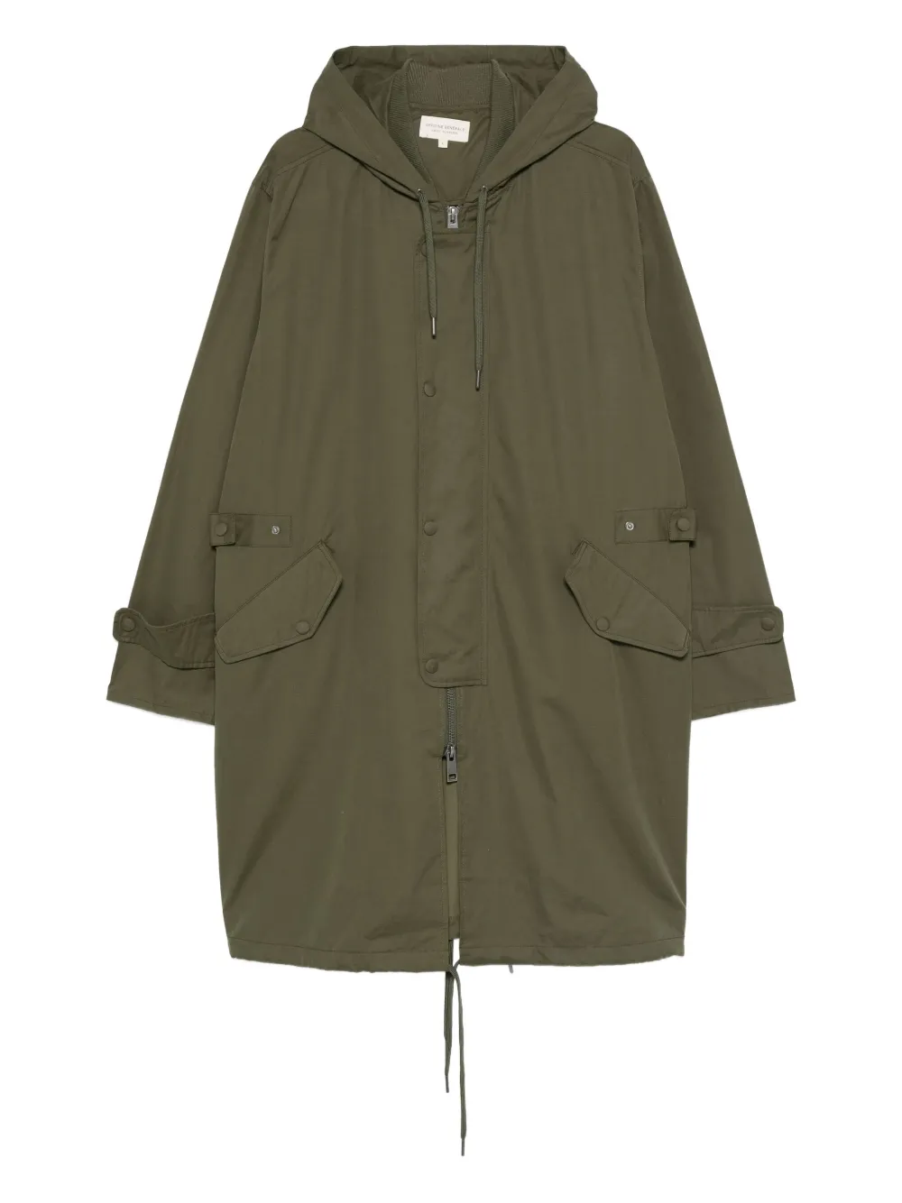 

Пальто Bradley с капюшоном и кулиской Officine Generale, зеленый