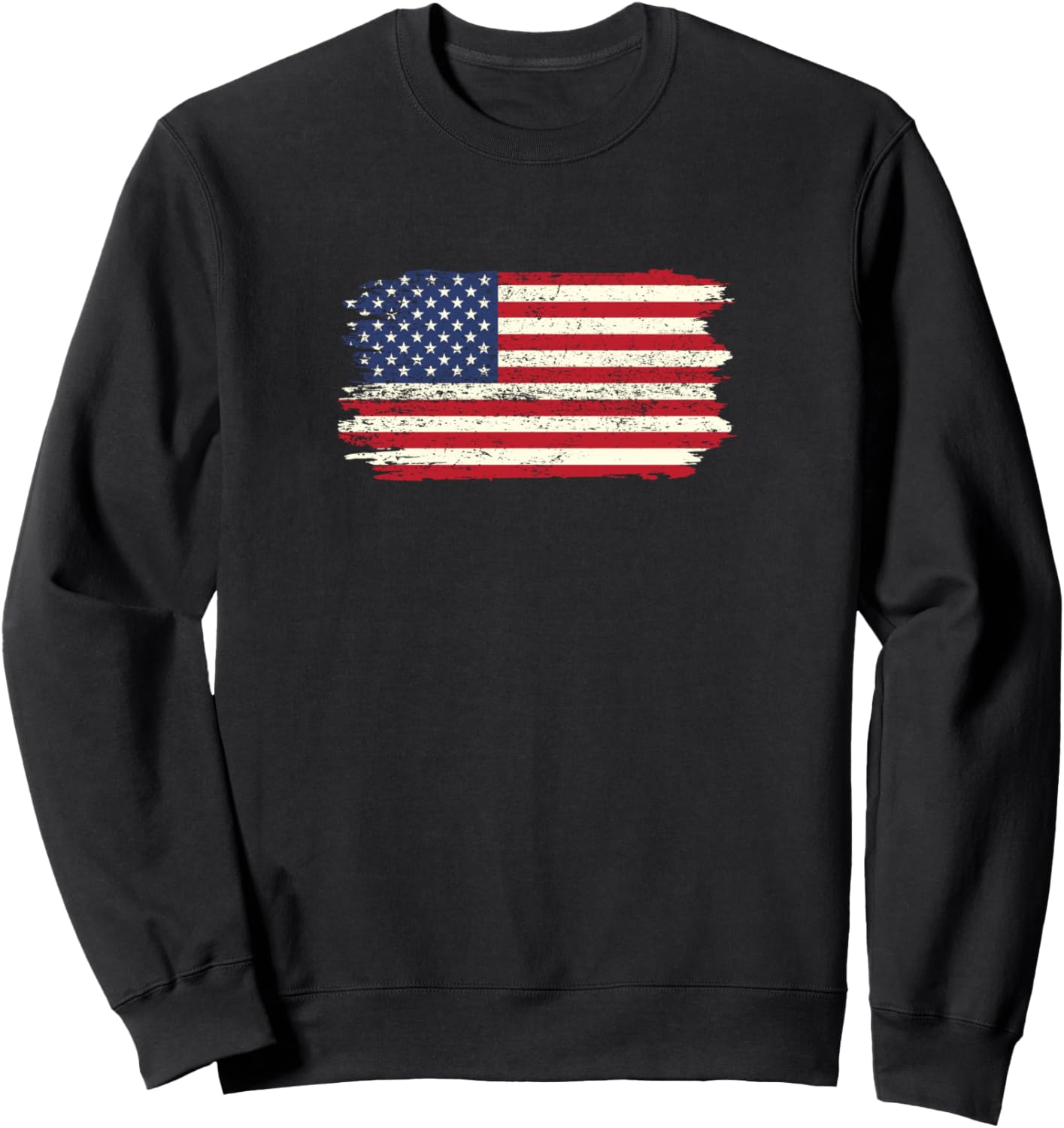 

Толстовка с изображением американского флага США (звезды и полосы) United States Retro American Flag, черный