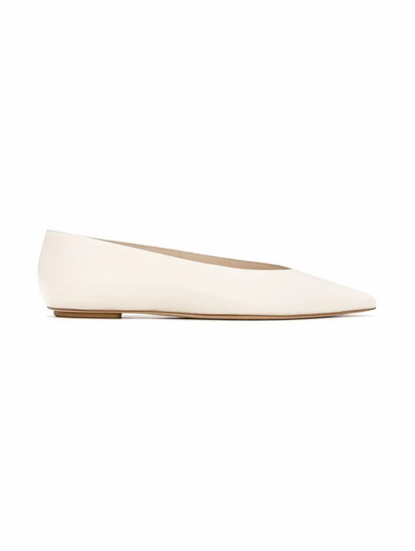 

Кожаные балетки Stuart Weitzman, белый