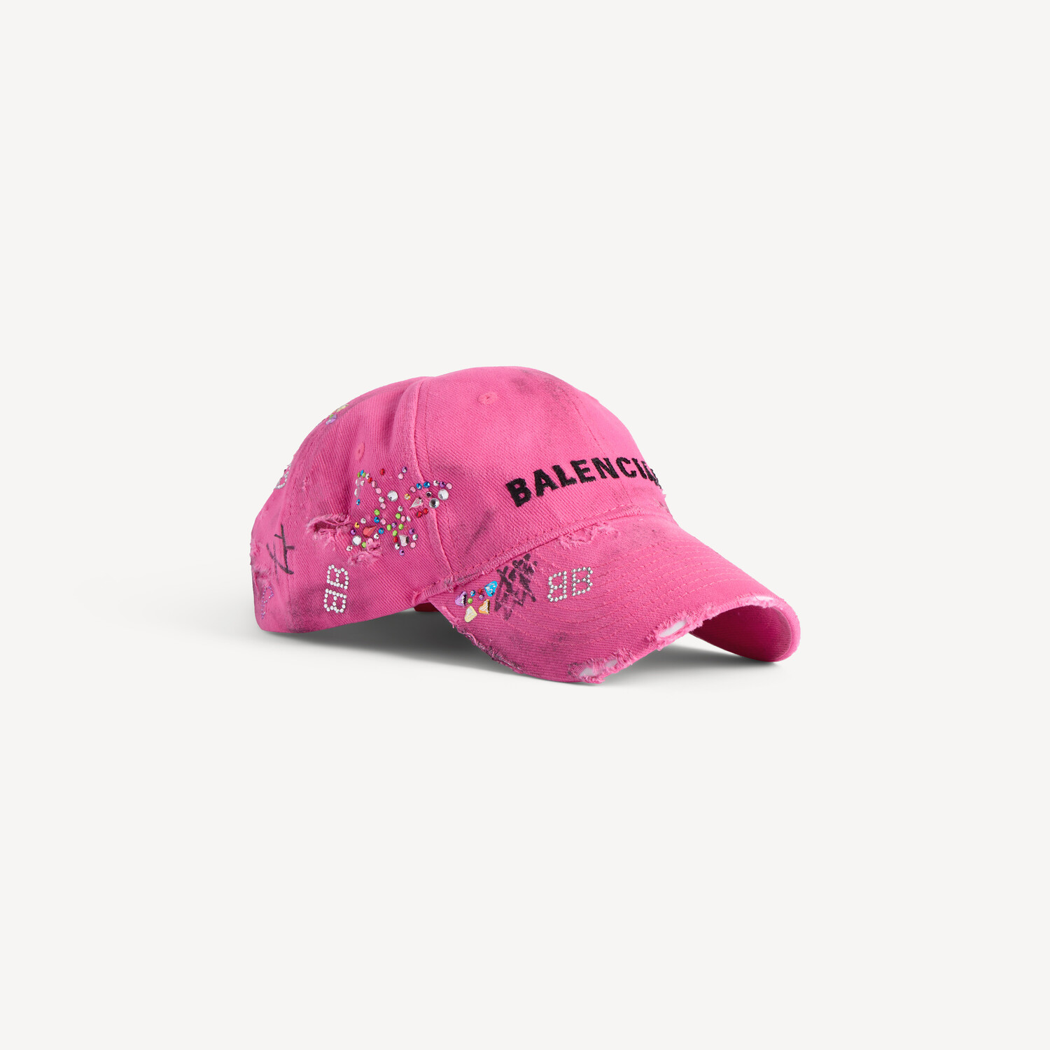 Мужская кепка из переработанных материалов розового цвета BALENCIAGA, розовый — фото 2