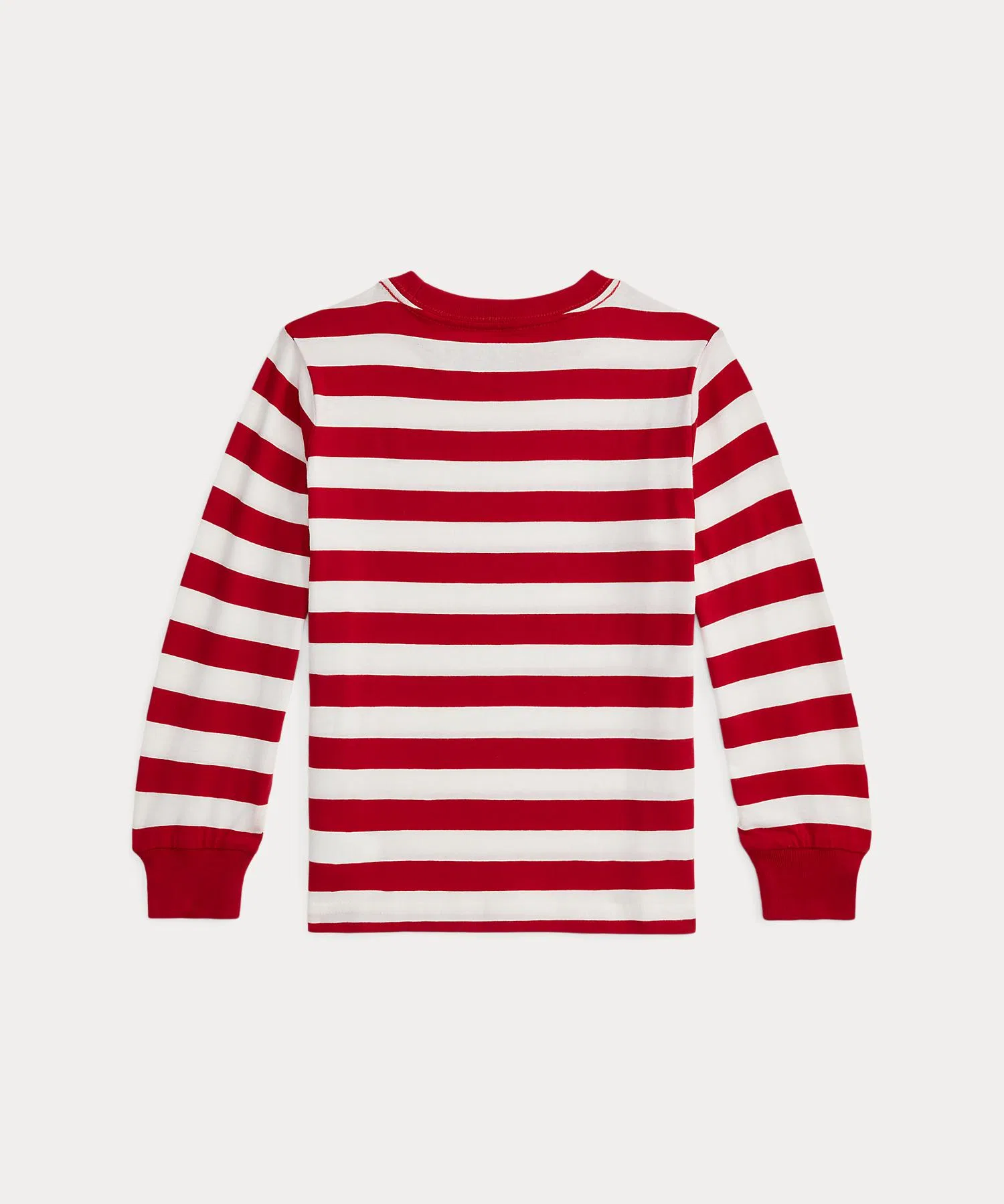 Детская футболка с длинным рукавом в полоску POLO RALPH LAUREN CHILDRENSWEAR красная — фото 2