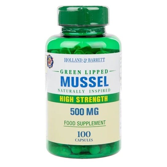 

Holland & Barrett, Green Lipped Mussel - Зеленые мидии, 100 капсул.