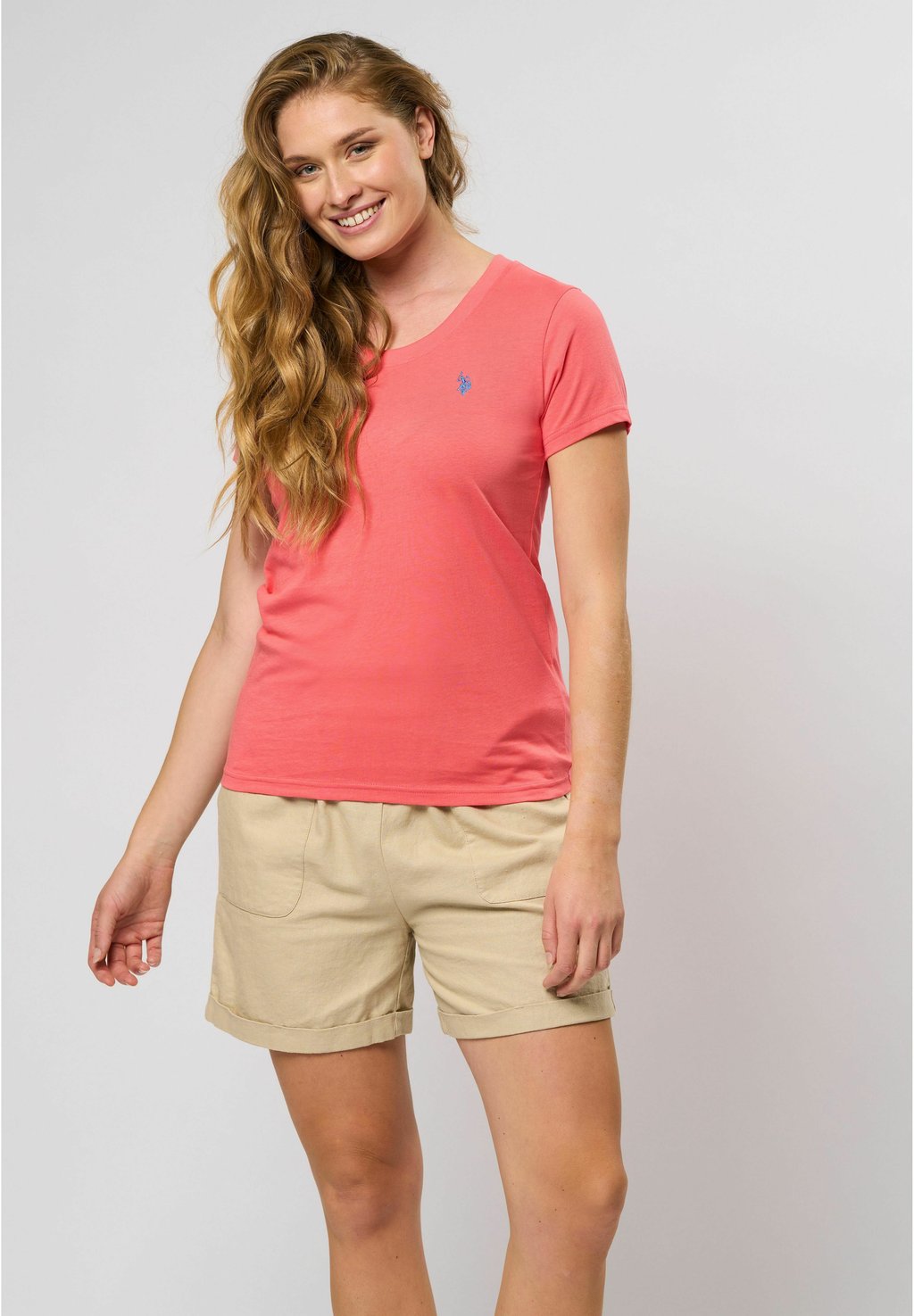 

Базовая футболка AMY U.S. Polo Assn., светло-красный