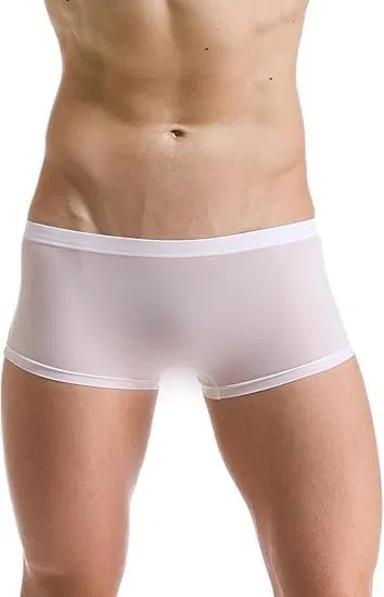 Трусы мужские, шелк, White