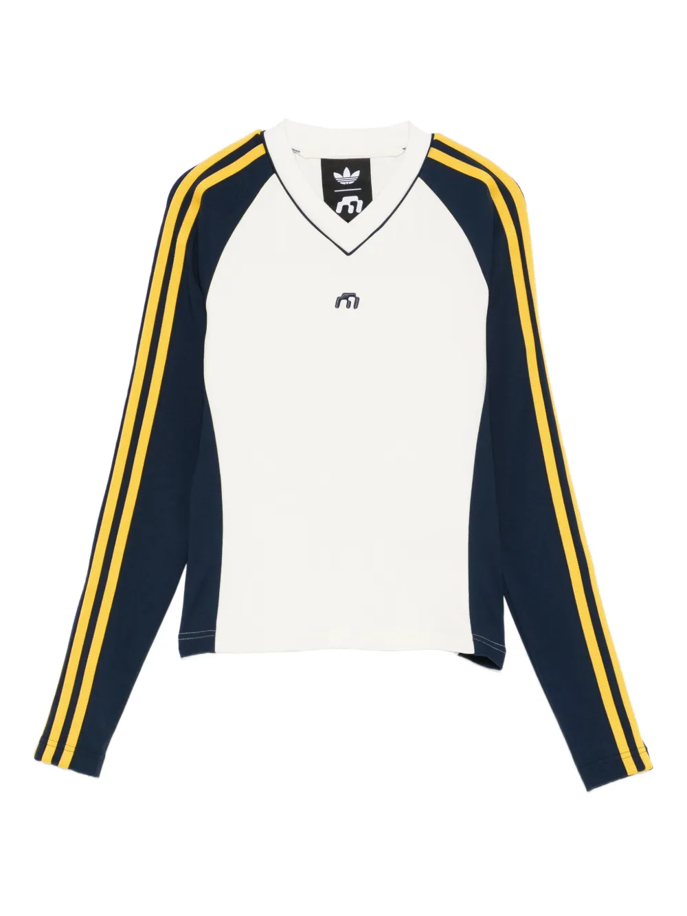 

Полосатый топ с длинными рукавами из коллаборации с Miaou Adidas, белый