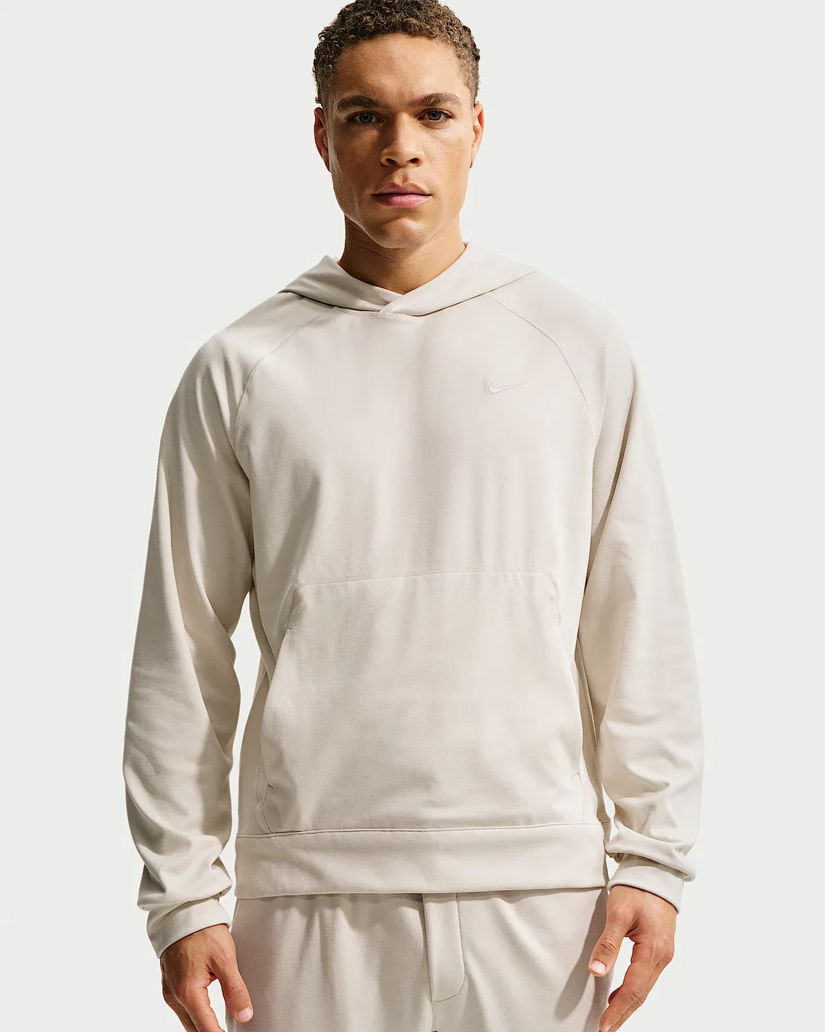 Мужская спортивная худи Nike Primary NanoKnit Dri-FIT с защитой от УФ, Light Orewood Brown/Sail/Heather/Light Orewood Brown