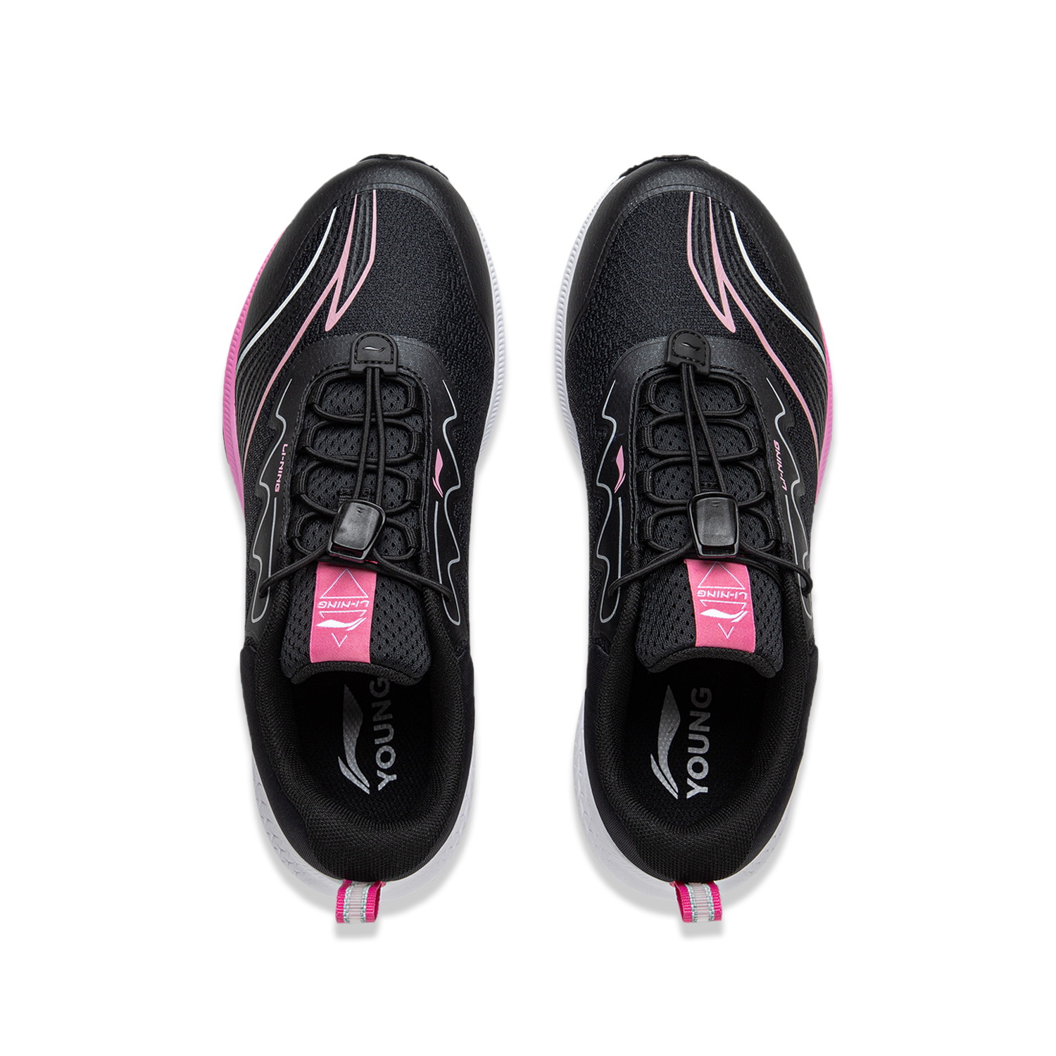Кроссовки для бега Light Leap V1 Rebound с низким верхом для детей LINING YOUNG, черный — фото 4