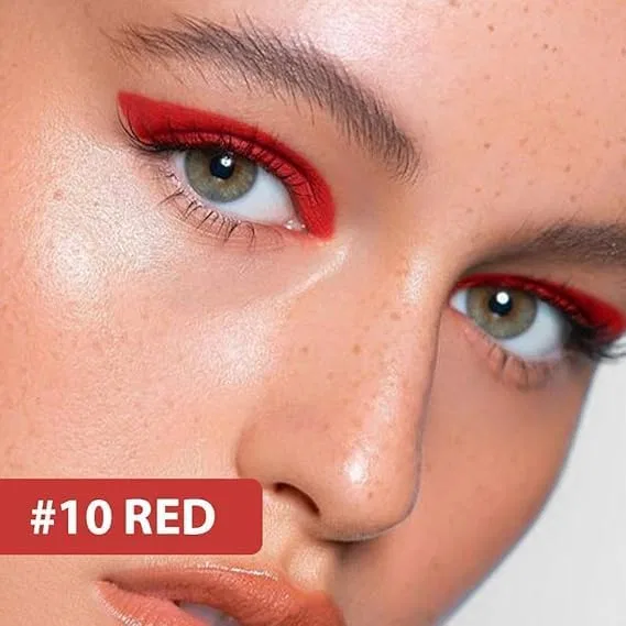 Подводка для глаз Color Gel Flash Eyeliner, No Brand, 2 шт., 10 Red — фото 2
