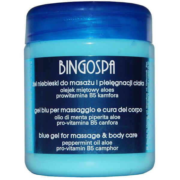 

Синий массажный гель, боли в мышцах и суставах, 500 г Bingospa