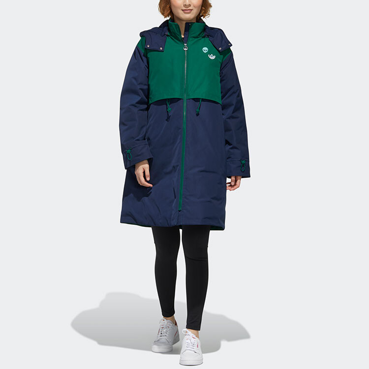 Пуховик женский студенческий темно-синий Adidas Originals — фото 3