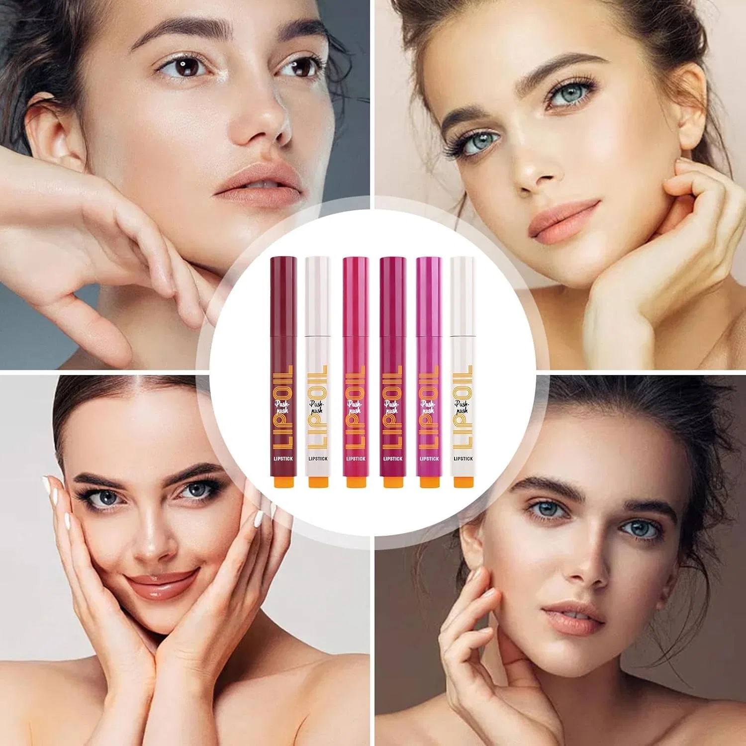 Набор блесков для губ Clicky Lip Gloss Pen 6 шт., увлажняющий, водостойкий — фото 4