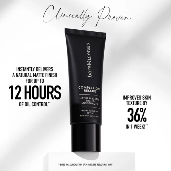 Крем для лица SPF BAREMINERALS Complexion rescue натуральный матовый тонирующий увлажняющий с минеральным фактором — фото 4