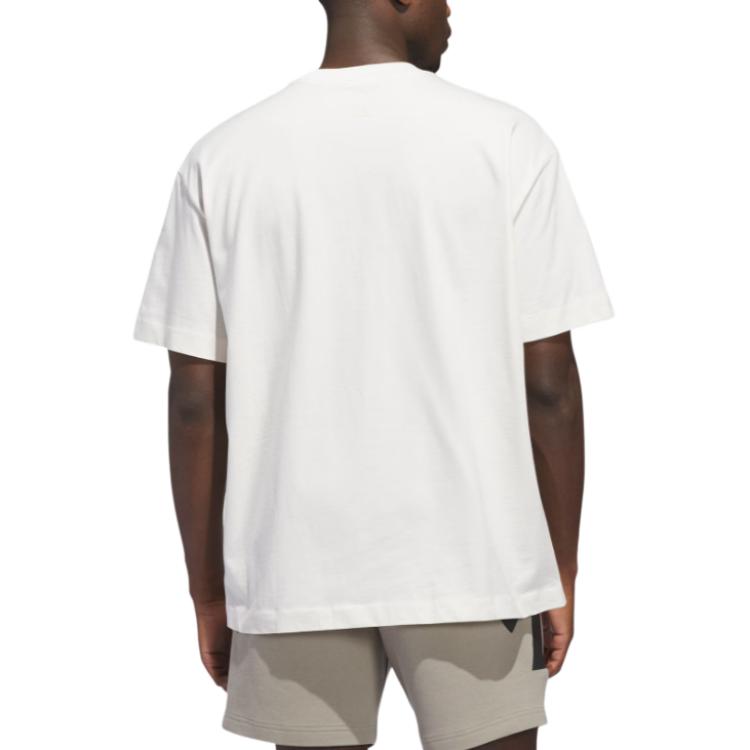 Футболка баскетбольная ss25 unisex Adidas, белый — фото 4