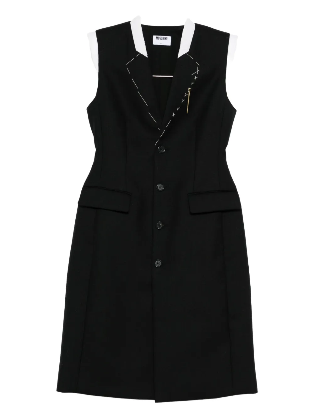 

Платье-пиджак на пуговицах Moschino, черный