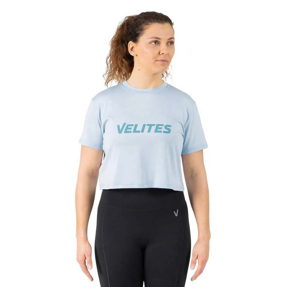 

Футболка с коротким рукавом спортивная Velites Crop Holo, синий
