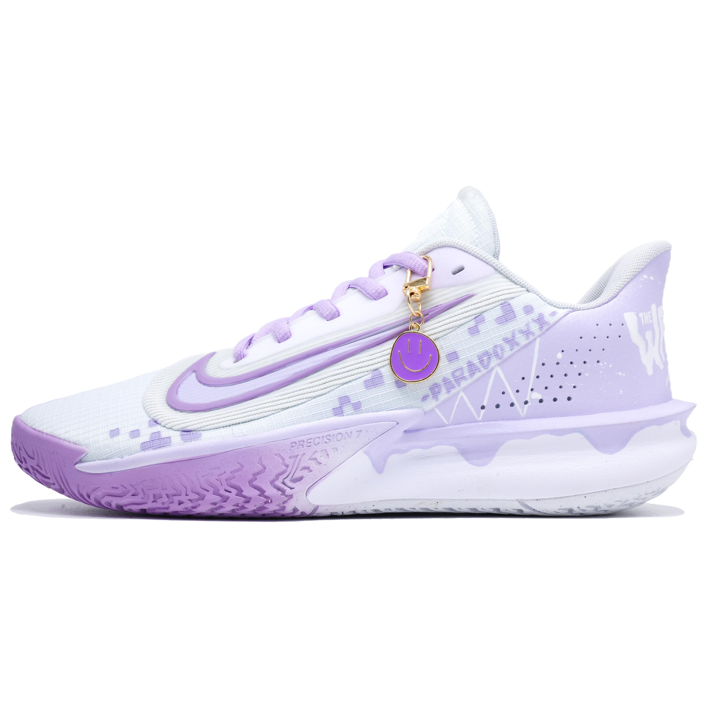 

Nike Кроссовки Precision 7 Low Top Basketball Shoes Unisex White Purple