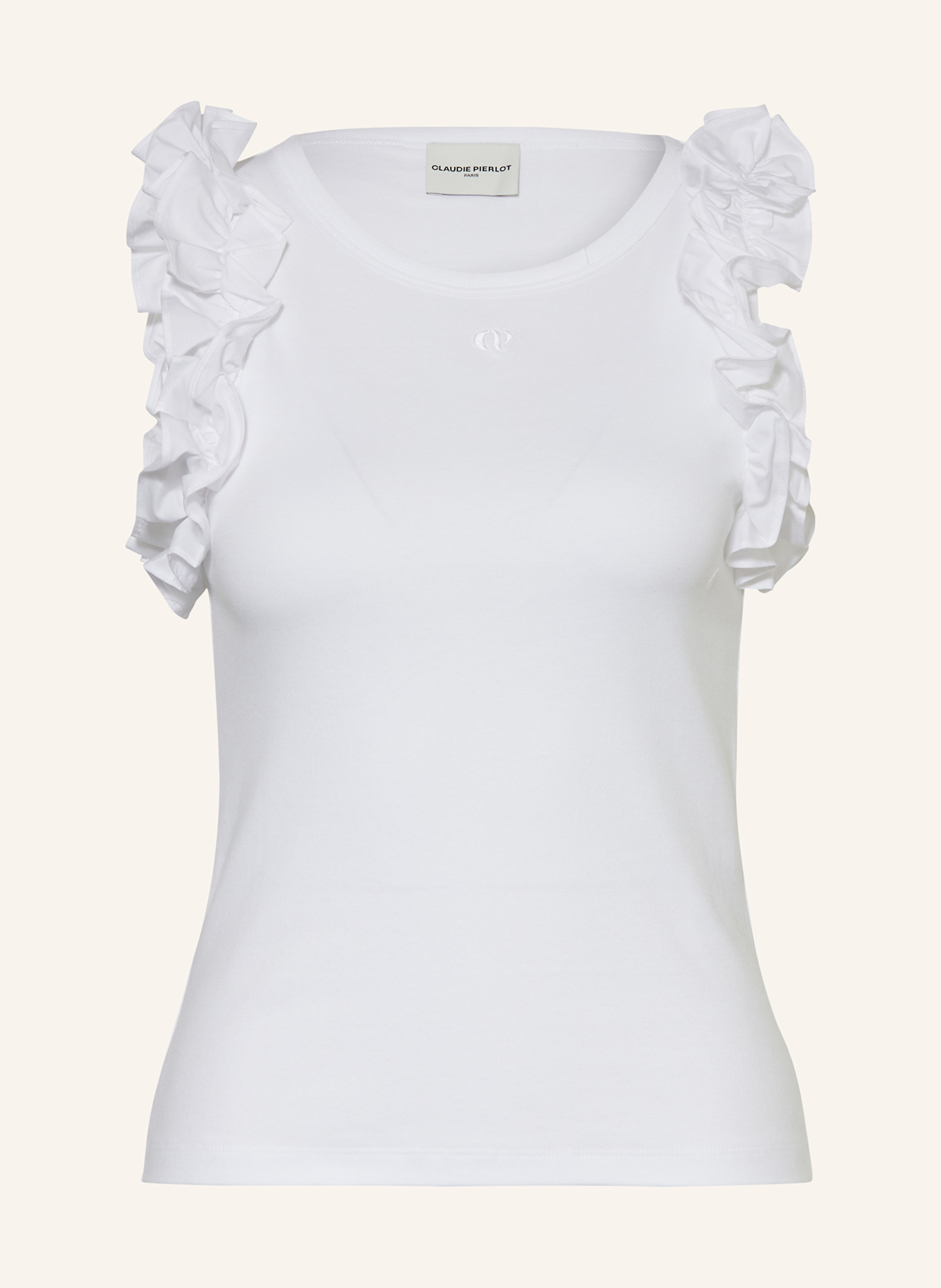 

Топ с оборками Claudie Pierlot, белый