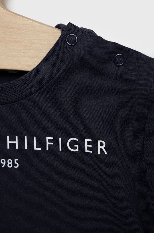 Детская хлопковая футболка Tommy Hilfiger, темно-синий — фото 3