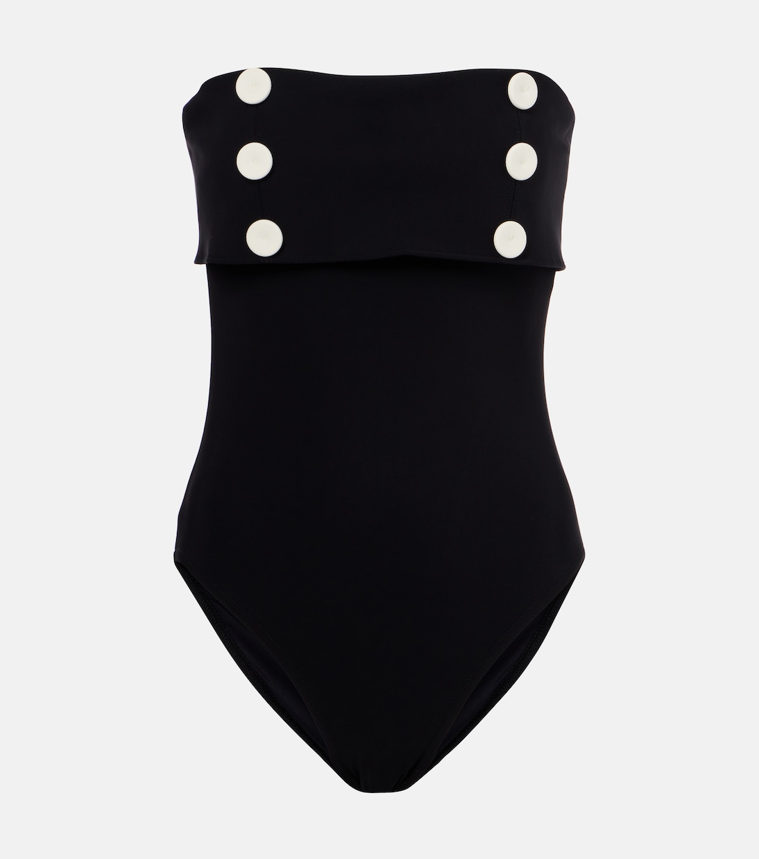 

Украшенный купальник без бретелей Karla Colletto, Black / Cream